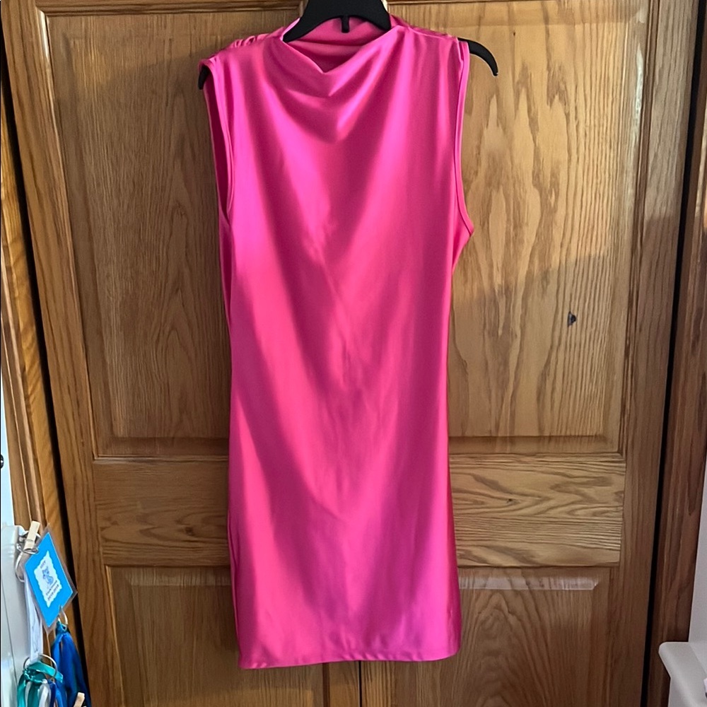 SHEIN Vibrant Pink Sleeveless Mini Dress